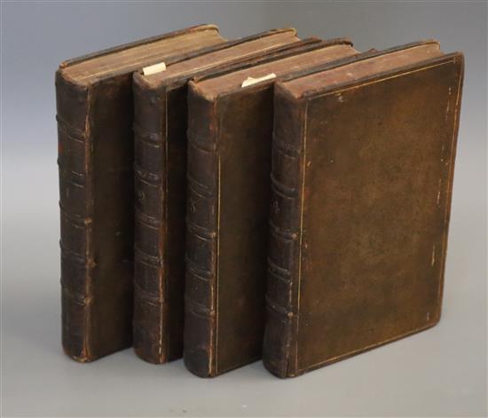 Mission, Francois Maximilien - A New Voyage to Italy, 5th edition, 2 vols in 4, calf, front board of vol 1 almost